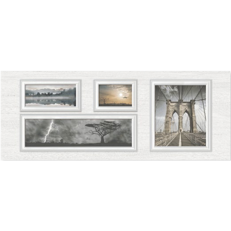 Декор настенный InterCerama Indy 60х23 см светло-серый 071 098804