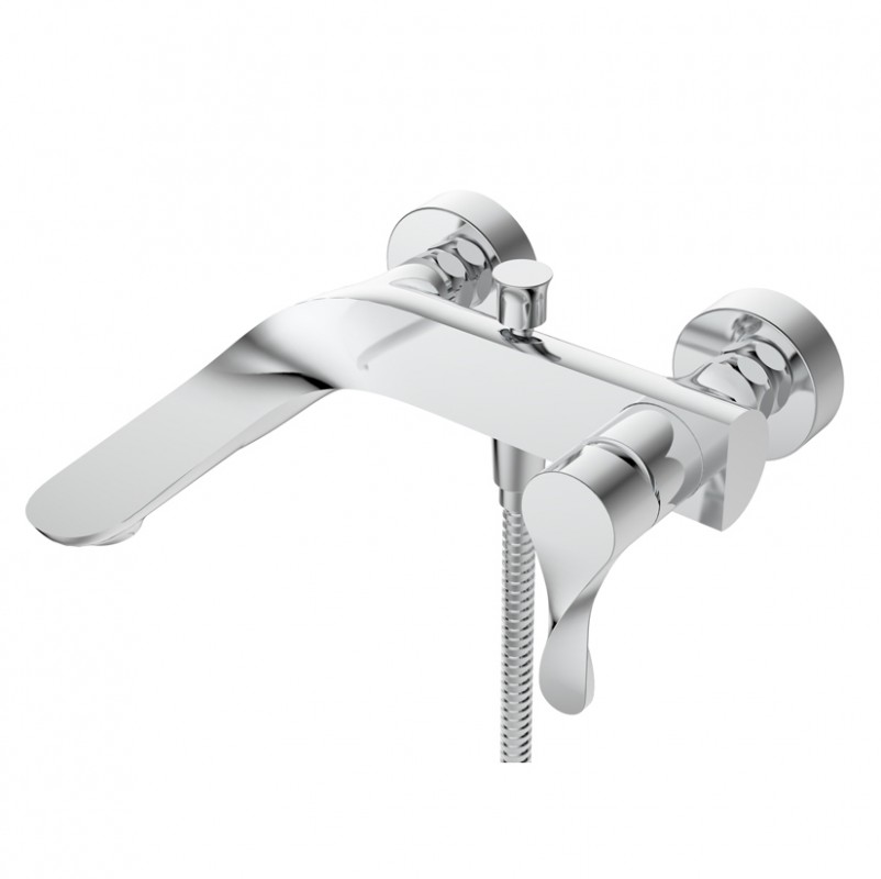 Смеситель для ванной Devit Optima однорычажный настенный латунь хром 44313130