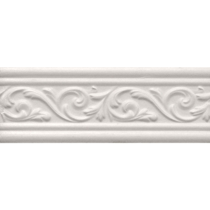 Бордюр InterCerama Arabesko 23х8 см белый 061 106902