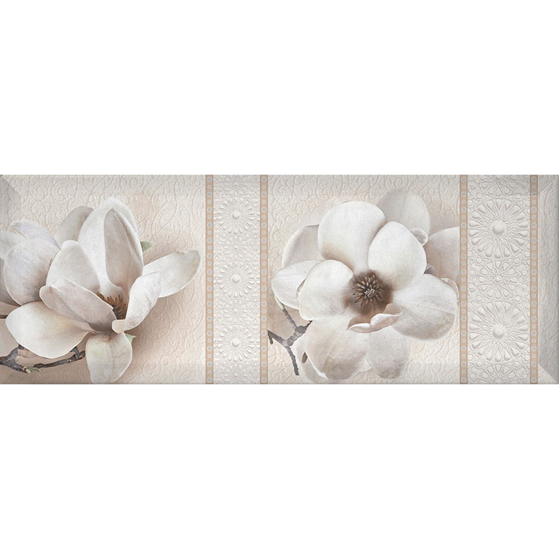 Декор InterCerama Bingo 40х15 см белый 061-2 095806