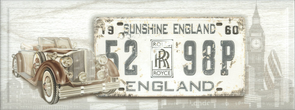 Декор InterCerama Blanko 40х15 см сірий 071-2 218304