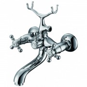 Змішувач для ванної Devit Retro двовентильний настінний латунь хром 43613127