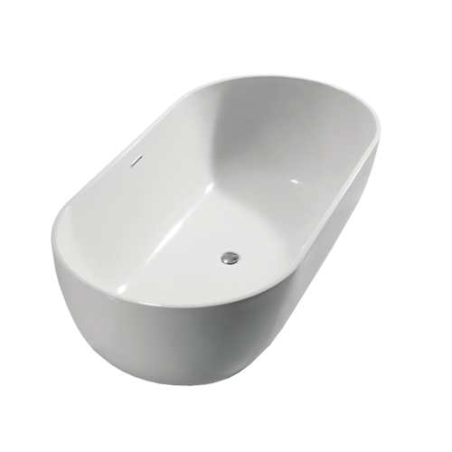 Ванна акриловая Devit Ovale 178х90 см отдельностоящая с ножками белый 18090136