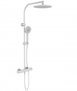 Душова система GRB Time термостатична з фіксованою стійкою білий 47425471