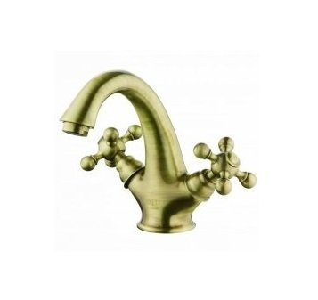 Змішувач для раковини Devit Retro двохвентильний латунь бронза 43611127B