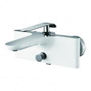 Смеситель для ванной Devit Katarina однорычажный настенный латунь хром/белый 37513148W