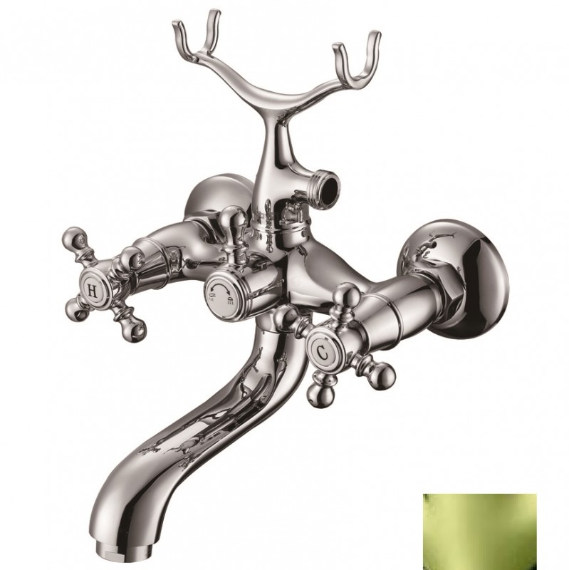 Смеситель для ванной Devit Retro двухвентильный настенный латунь бронза 43613127B