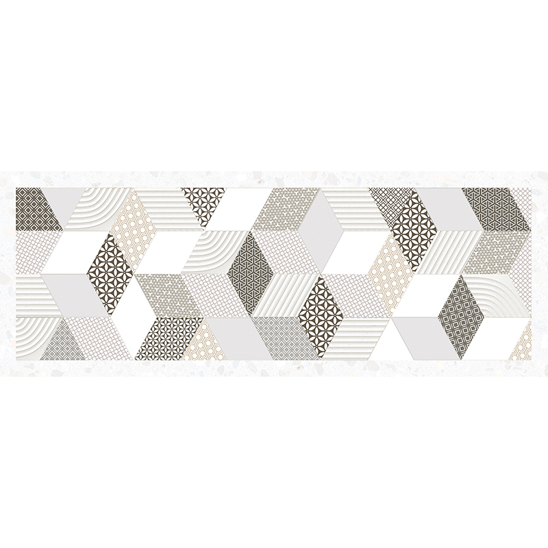 Декор InterCerama Terrazzo 40х15 см сірий 071 268202