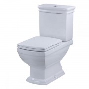 Унитаз напольный компакт с крышкой Devit Retro 41х66.5 см санфаянс белый 3010127