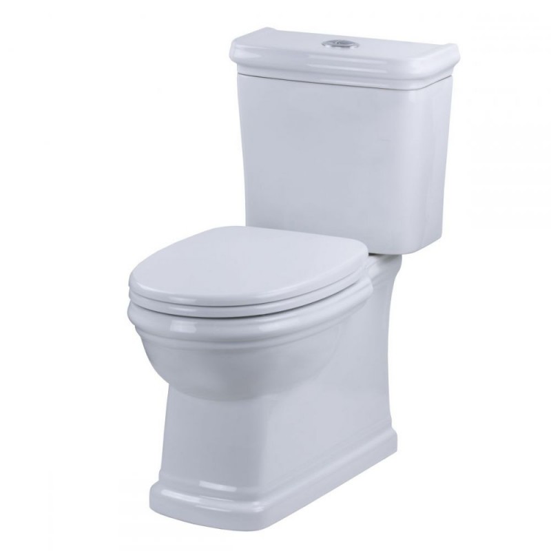 Унитаз напольный компакт с крышкой Devit Sheffield 41.5х71 см санфаянс белый 3010133