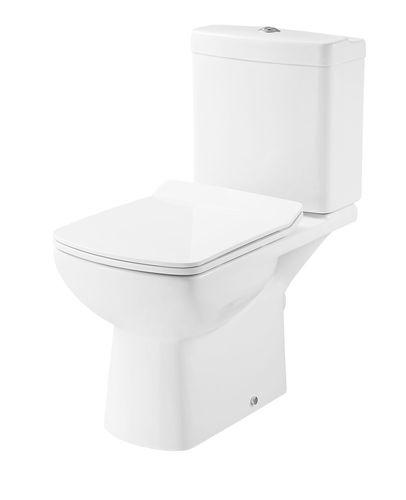 Унитаз напольный компакт с крышкой Devit Comfort 37х70 см санфаянс белый 3110123