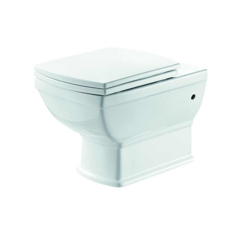 Унітаз підвісний з кришкою Devit Retro 35х53 см санфаянс білий 3020127