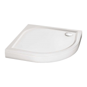 Душовий піддон чверть кола Devit Universal 100х100 см штучний камінь білий FTR4010