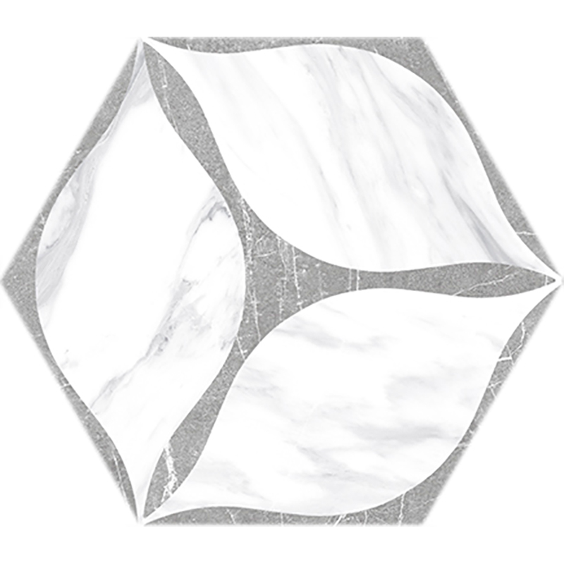 Плитка керамограніт Oset Corola Grey Hex 24х20 см 509701