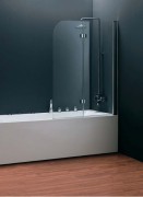 Шторка для ванної Devit Quest 115х140 см універсальна хром/скло шиншила FEN0797P