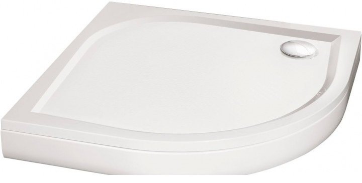 Душевой поддон четверть круга Devit Universal 90х90 см искусственный камень белый FTR4009