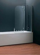 Шторка для ванной Devit Quest 115х140 см универсальная хром/стекло шиншилла FEN0797P