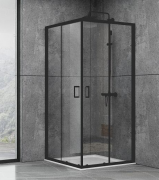 Душевая кабина квадратная Dusel Easy Fit Series Black Matt 900x900x1900 профиль черный матовый/стекло прозрачное EF-184B Black Matt