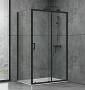 Душевая кабина прямоугольная Dusel Easy Fit Series Black Matt 1200x800x1900 профиль черный матовый/стекло прозрачное EF-185B+EF181B Black Matt