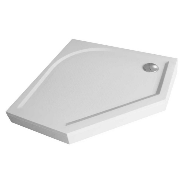 Душевой поддон пятиугольный Devit Universal 100х100 см искусственный камень белый FTR4210