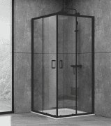 Душова кабіна квадратна Dusel Easy Fit Series Black Matt 900x900x1900 профіль чорний матовий/скло прозоре EF-184B Black Matt