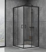 Душевая кабина квадратная Dusel Easy Fit Series Black Matt 1000x1000x1900 профиль черный матовый/стекло прозрачное EF-184B 100 Black Matt