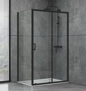 Душевая кабина прямоугольная Dusel Easy Fit Series Black Matt 1200x800x1900 профиль черный матовый/стекло прозрачное EF-185B+EF181B Black Matt