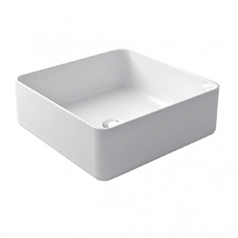 Раковина для ванної Devit Quadra накладна 40х40 см санфаянс білий 1511132
