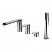 Смеситель на борт ванны Devit Iven с душевым гарнитуром хром 43128141