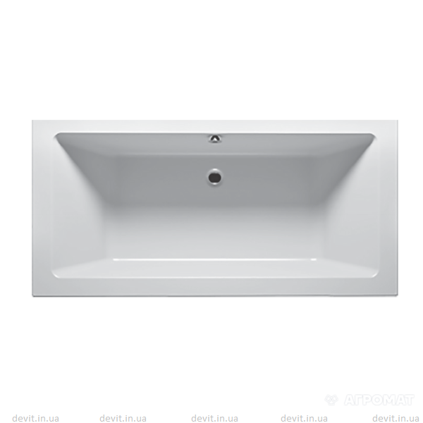 Ванна акриловая Devit Lusso New 170х75 см пристенная с ножками белый 17175135