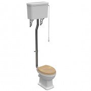 Унитаз напольный компакт Devit Classic 48х74 см санфаянс белый с высоким бачком и сливной трубой 3110151