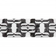 Плитка Click Ceramica Estatuario Decor Damasc 100х33 см черный 211704