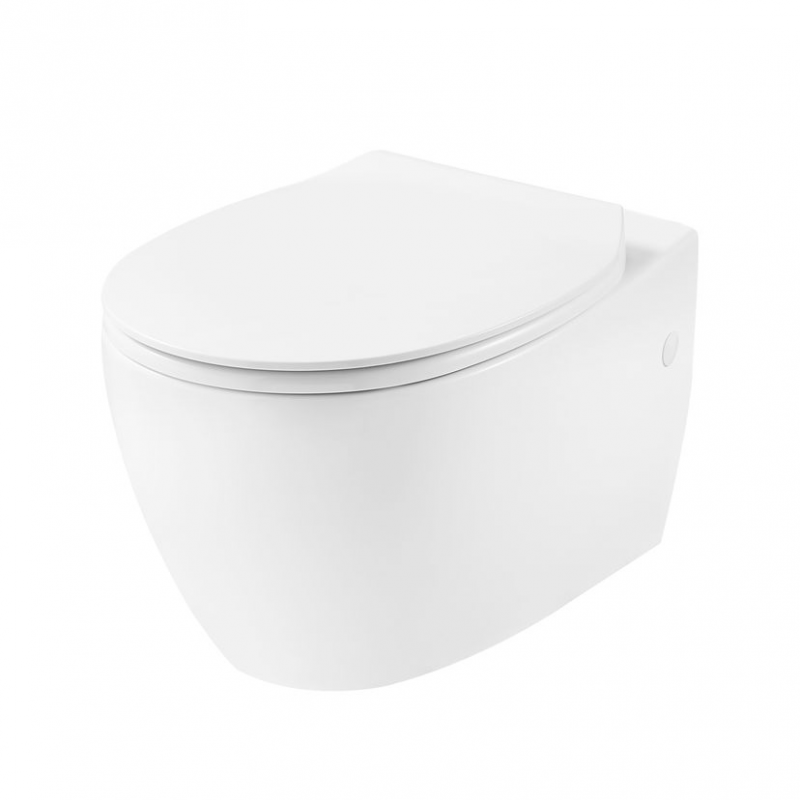 Унітаз підвісний з кришкою Devit Acqua 37х54 см безободковий санфаянс білий 3020155