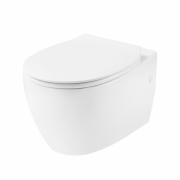 Унитаз подвесной с крышкой Devit Acqua 37х54 см безободковый санфаянс белый 3020155