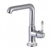 Змішувач для раковини Devit Charlestone Ceramic високий одноважільний з донним клапаном хром 345X1142