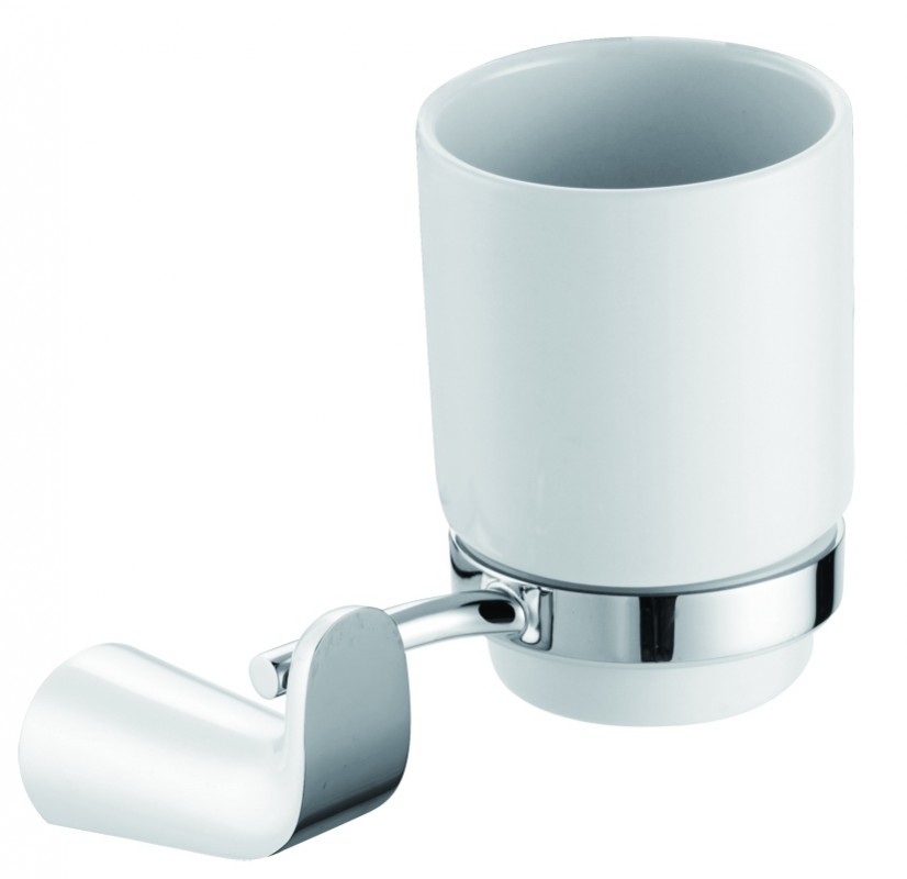 Стакан для зубных щеток Devit Katarina подвесной белый/хром-белый 8558148W