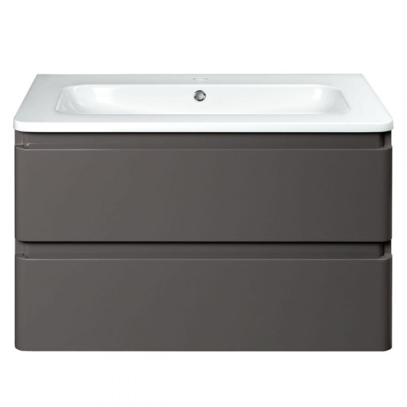 Тумба с раковиной Devit Fly 80х48см МДФ серый 0021120G