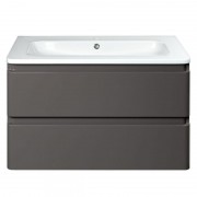 Тумба з раковиною Devit Fly 80х48см МДФ сірий 0021120G