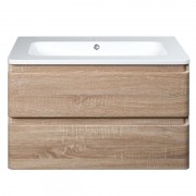 Тумба з раковиною Devit Fly 80х48см МДФ світлий дуб 0021120WO