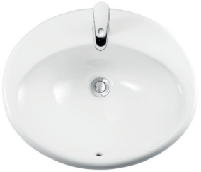 Раковина для ванной Devit Ovale врезная 55.5х48.5 см санфаянс белый 1522136