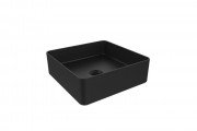 Раковина для ванной Devit Quadra накладная 40х40 см санфаянс черный матовый 1511132B