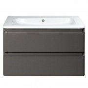 Тумба с раковиной Devit Fly 80х48см МДФ серый 0021120G