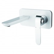 Смеситель для раковины Devit Katarina настенный однорычажный с донным клапаном хром/белый 3751X148W
