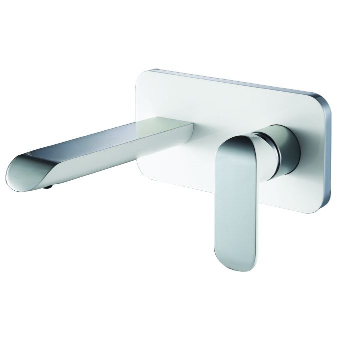 Смеситель для раковины Devit Iven настенный однорычажный с донным клапаном хром/белый 4311X141W