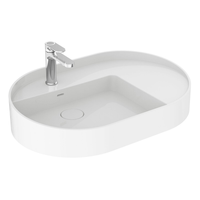 Раковина для ванной Devit Laguna накладная 46х70 см санфаянс белый 1010110