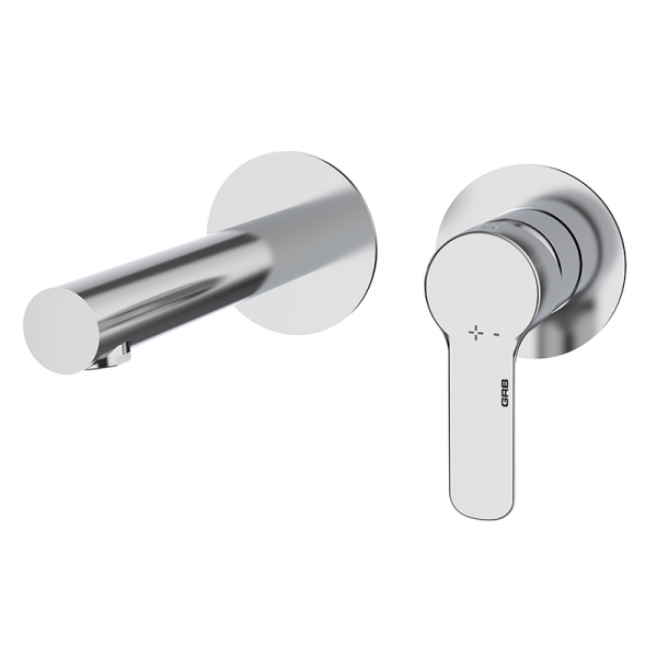 Змішувач для раковини GRB Tender настінний одноважельний з донним клапаном хром 40537400