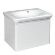 Тумба с раковиной Devit Fly 64х50см МДФ белый глянец 0020120W