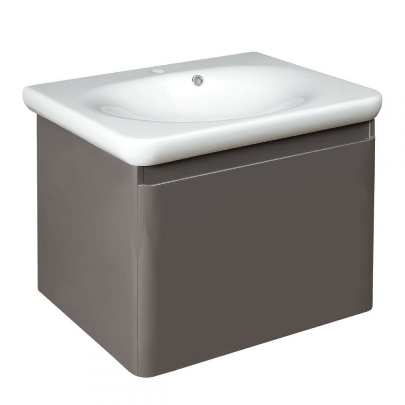 Тумба с раковиной Devit Fly 64х50см МДФ серый 0020120G