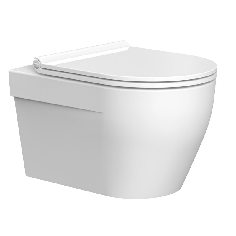 Унітаз підвісний з кришкою Devit Laguna 35.2х63 см безободковый санфаянс білий 3020110