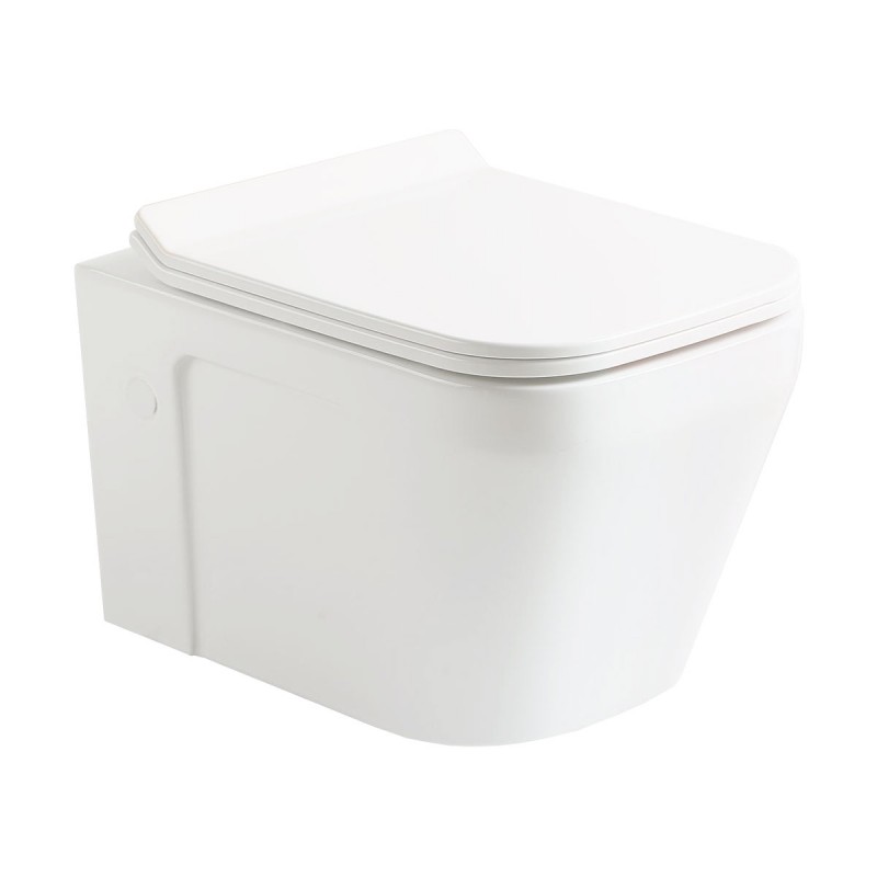 Унітаз підвісний з кришкою Devit UP 35.5х52 см безободковий санфаянс білий 3020120